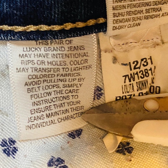 Lucky Brand Lolita Womens ORTA Premium blue jeans size 12/31 - Picture 8 of 11